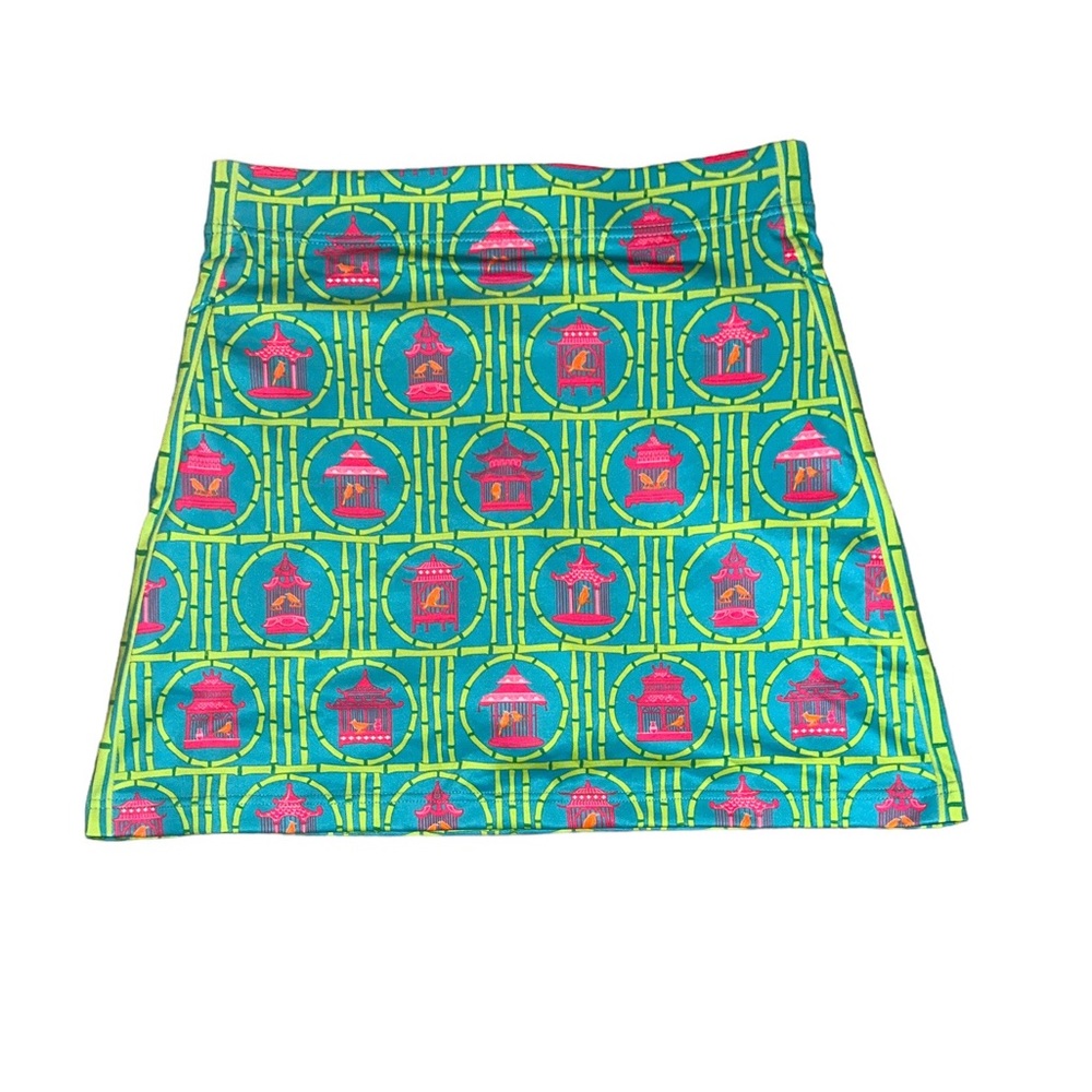 NWT Gretchen Scott Bird Cage Palace Skippy Skirt Skort - Ocean Turquoise - M